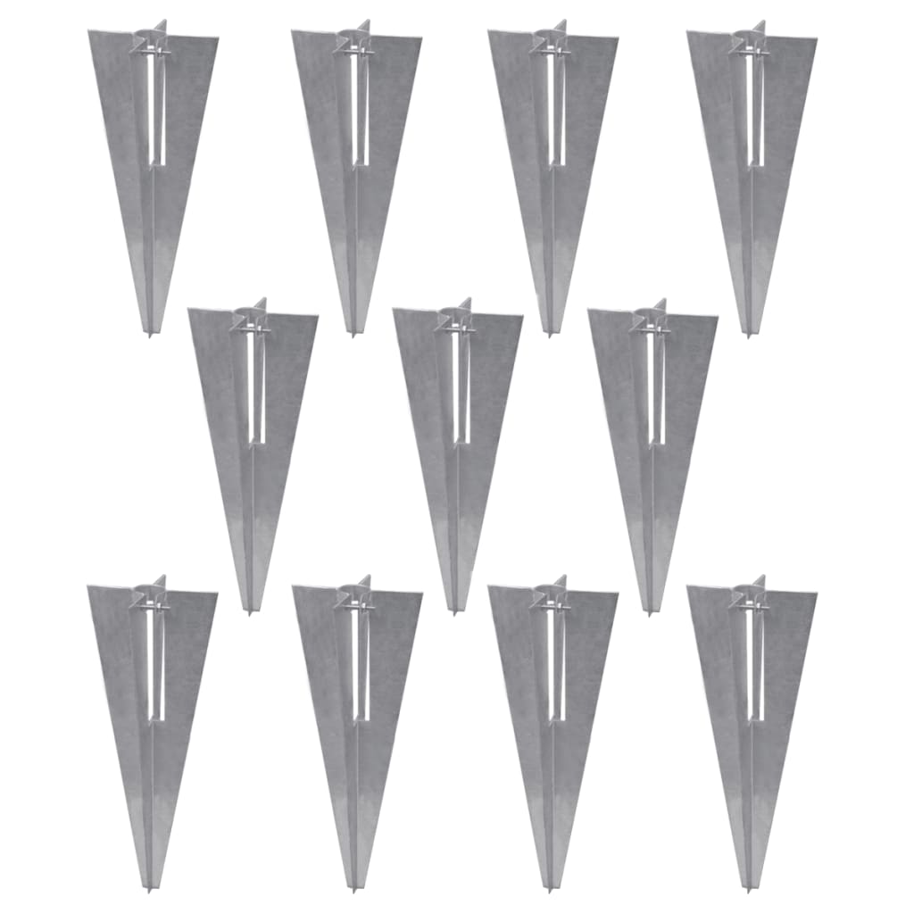 Recinzione a Rete con Pali e Spuntoni Acciaio Zincato 25x1,5 m - homemem39