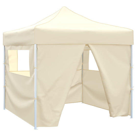 Tenda Pieghevole Crema 3 x 3 m con 4 Pareti | homemem39