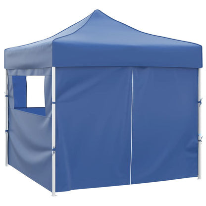 Tenda Pieghevole Blu 3 x 3 m con 4 Pareti | homemem39