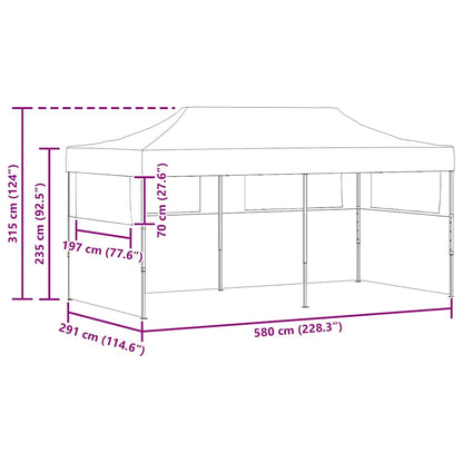 Tenda per Feste Pop-Up Pieghevole Crema 3 x 6 m - homemem39