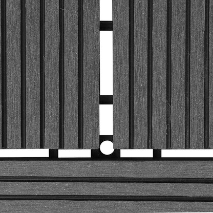 Piastrella per Decking 11 pcs Grigio 30 x 30 cm WPC