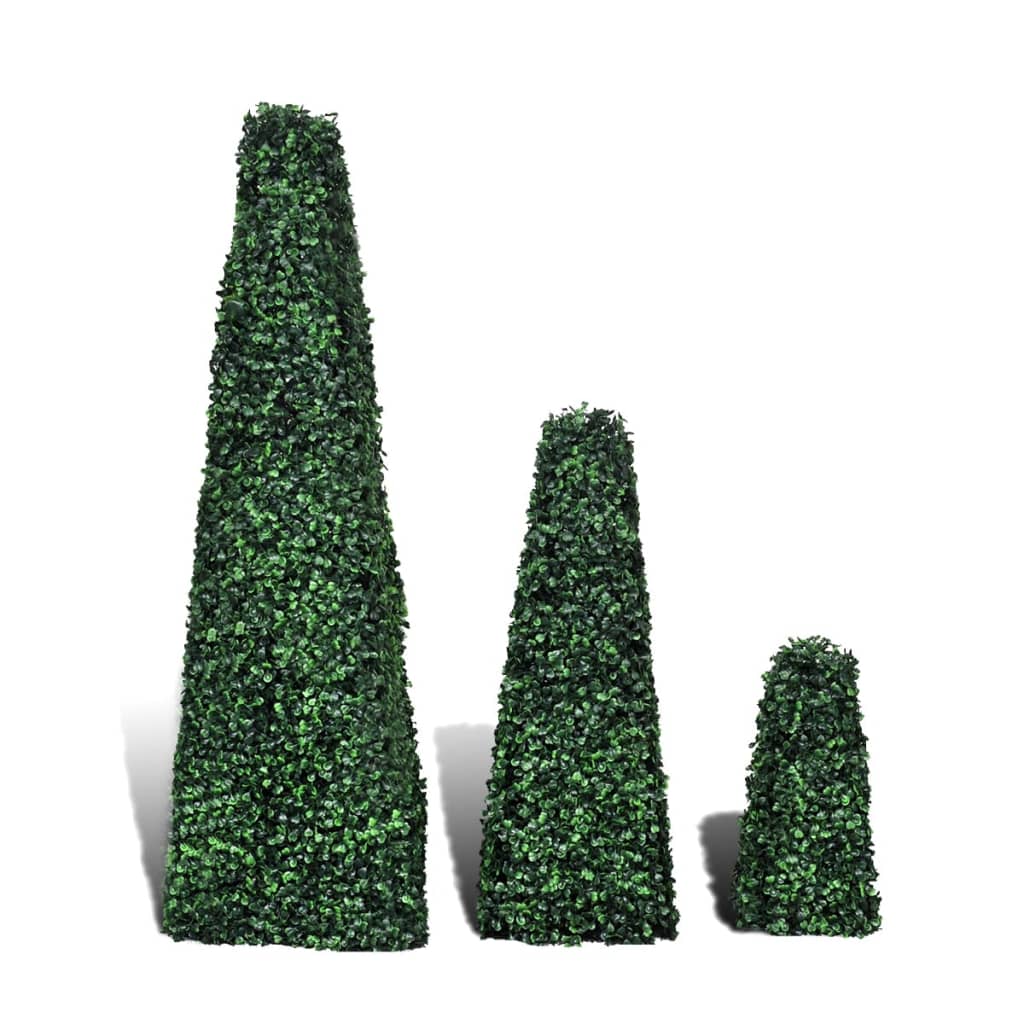 Set Piramidi in Bosso Artificiale 3 pz Topiaria | homemem39