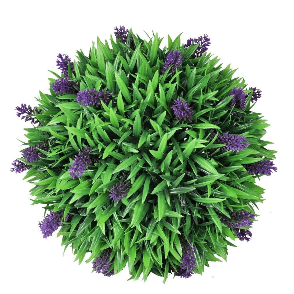Set Palle di Bosso Artificiale 2 pz con Lavanda 30 cm - homemem39