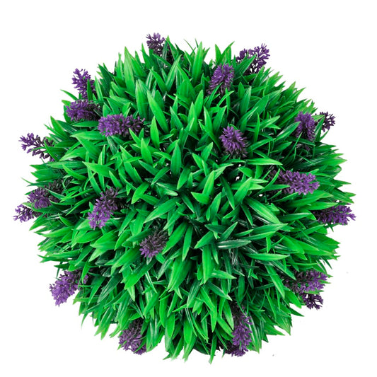 Set Palle di Bosso Artificiale 2 pz con Lavanda 30 cm - homemem39