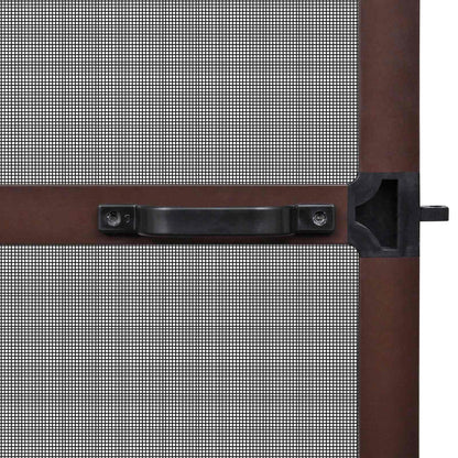 Schermo Insetti a Battente Marrone e Nero 100 x 215 cm | homemem39
