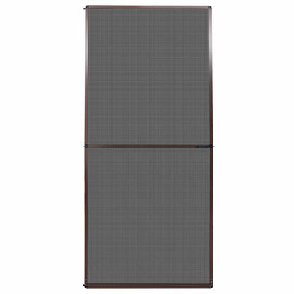 Schermo Insetti a Battente Marrone e Nero 100 x 215 cm | homemem39