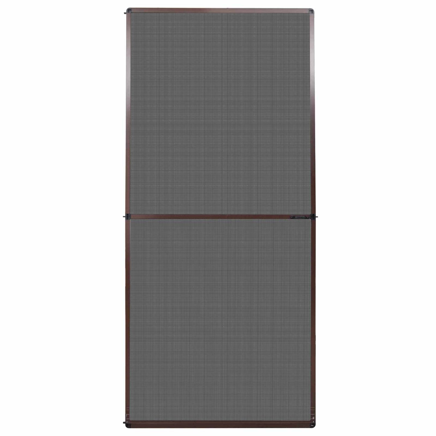 Schermo Insetti a Battente Marrone e Nero 100 x 215 cm