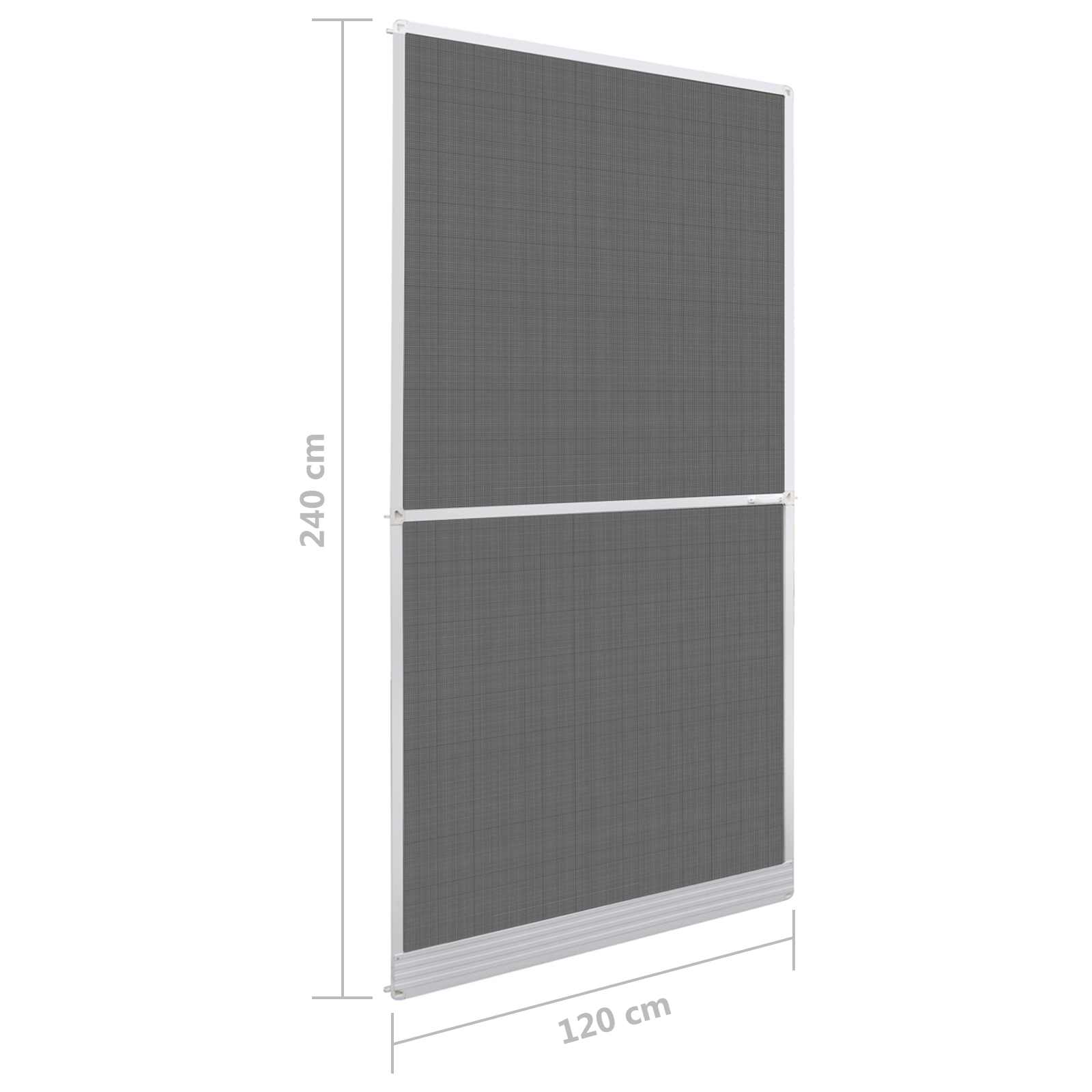 Schermo Insetti a Battente Bianco e Nero 120 x 240 cm | homemem39