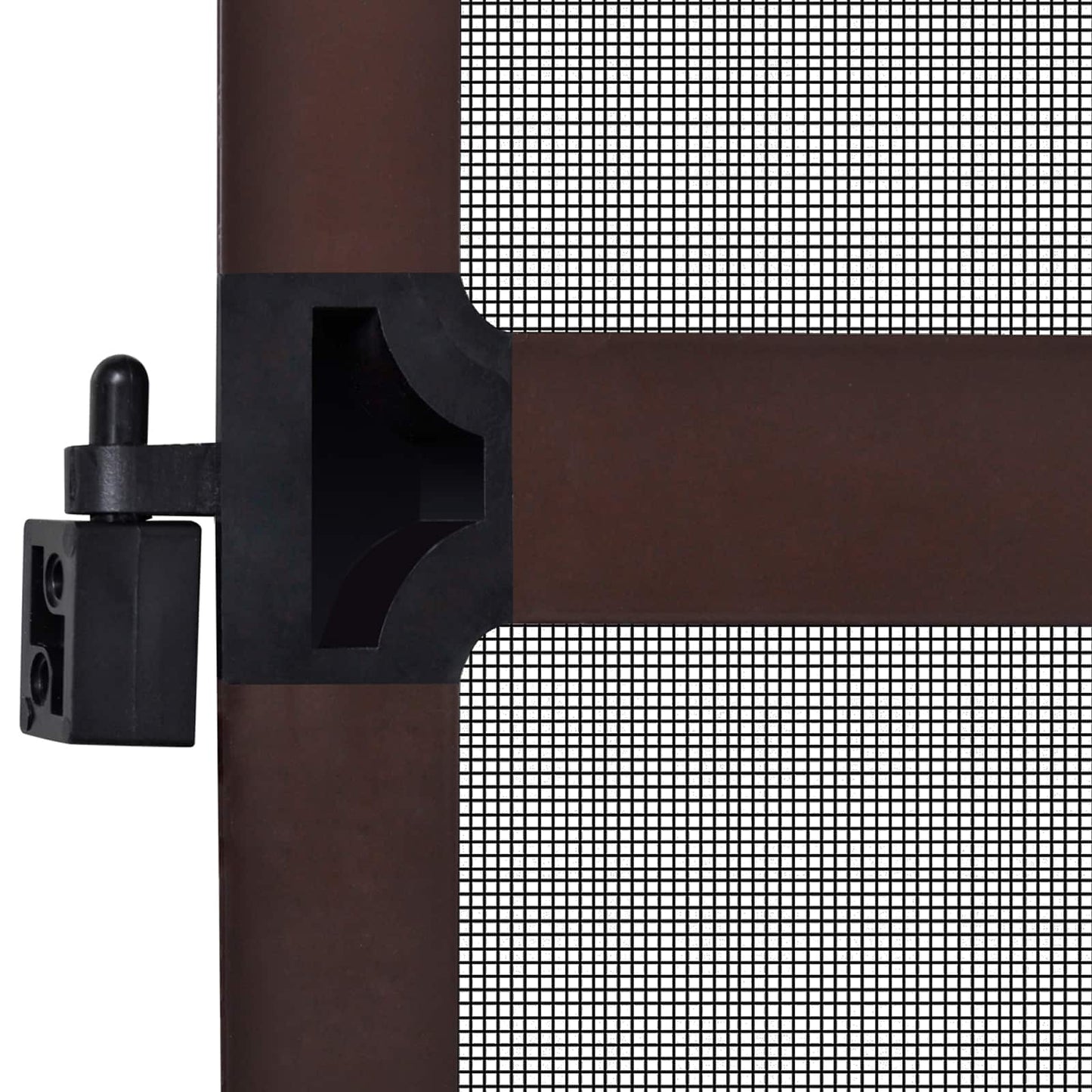 Schermo Insetti a Battente Marrone e Nero 120 x 240 cm