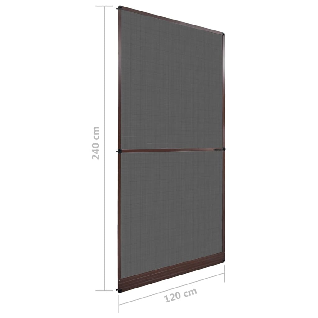 Zanzariera con Cardini per Porte Marrone 120 x 240 cm - homemem39