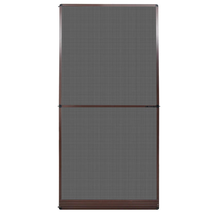 Schermo Insetti a Battente Marrone e Nero 120 x 240 cm