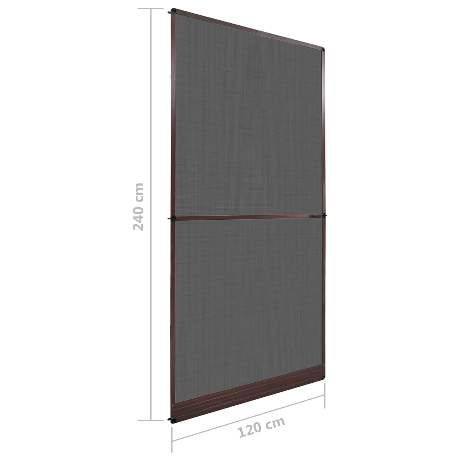 Schermo Insetti a Battente Marrone e Nero 120 x 240 cm | homemem39