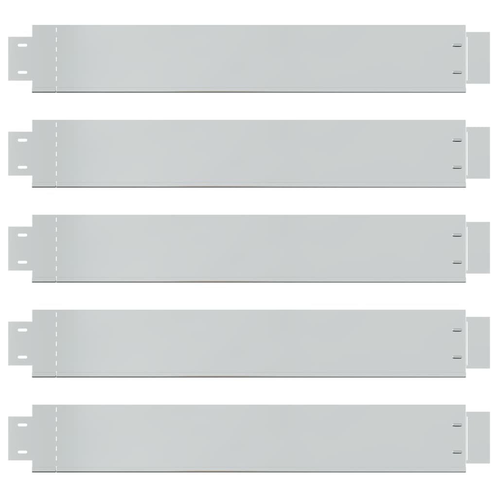 Set 5 pz Bordo prato flessibile in acciaio galvanizzato 100 x 14 cm | homemem39