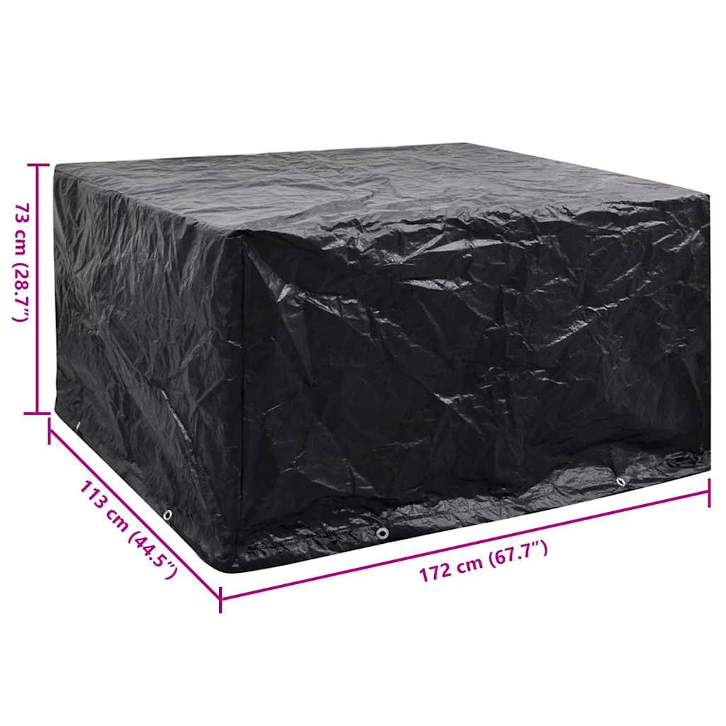 Copertura per Mobili da Giardino con 8 Occhielli 172x113x73 cm - homemem39