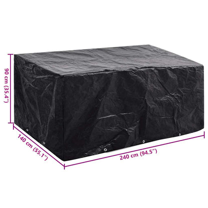Copertura per Mobili da Giardino con 8 Occhielli 240x140x90 cm - homemem39