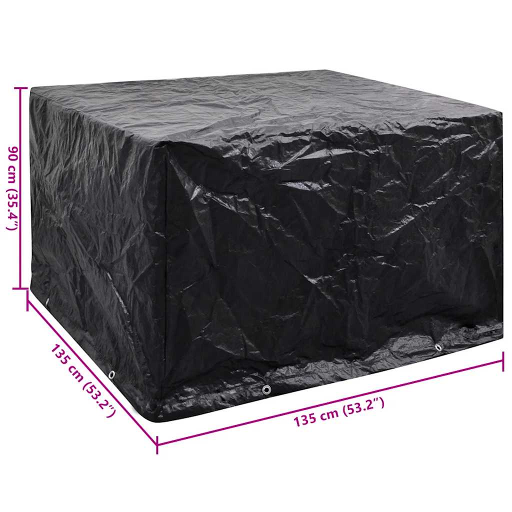 Copertura per Mobili da Giardino con 8 Occhielli 135x135x90 cm - homemem39