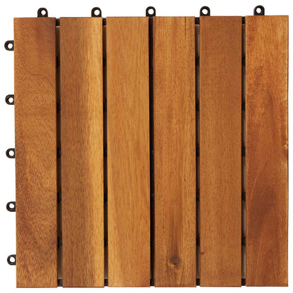 Piastrella per Decking 10 pcs Marrone 30 x 30 cm