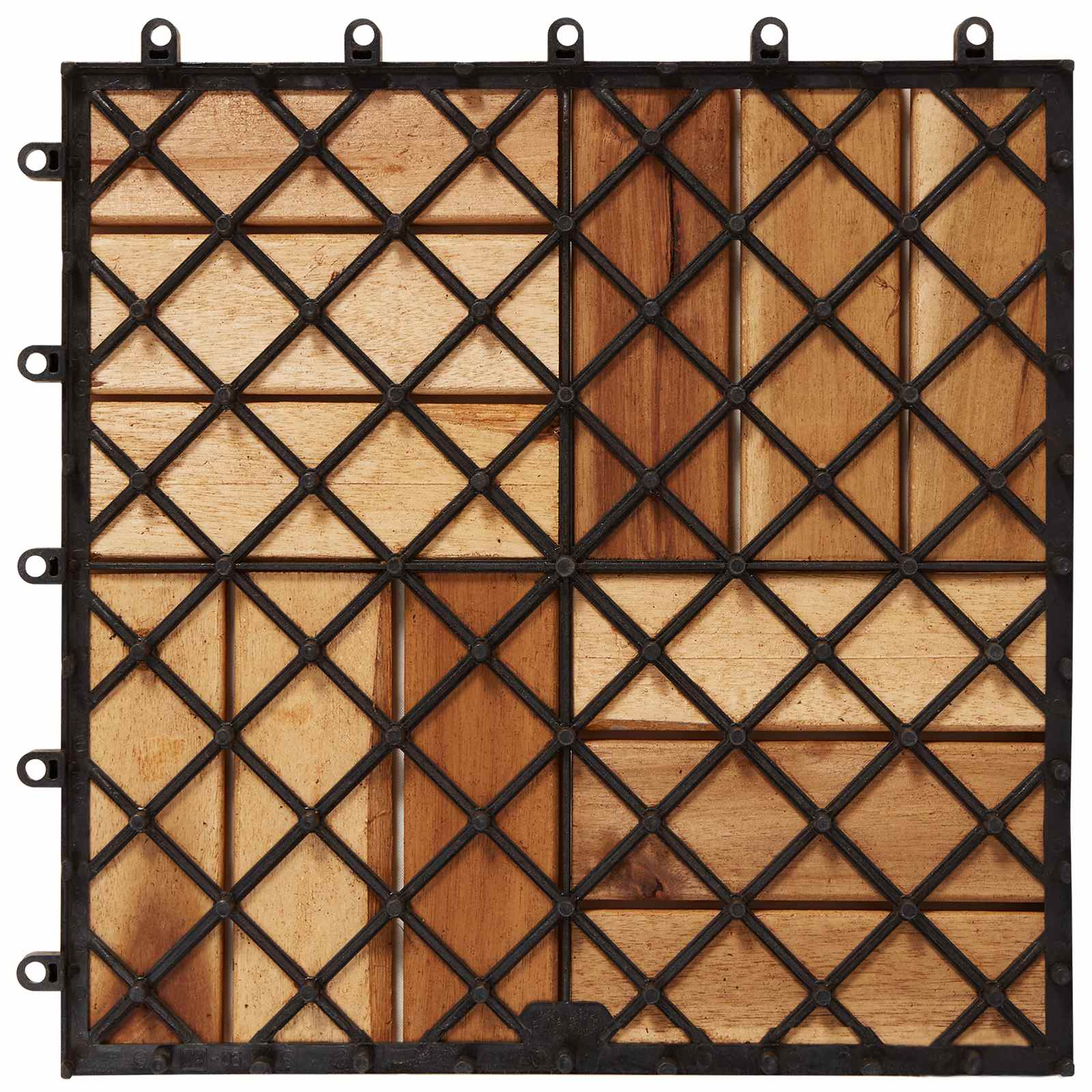 Piastrella per Decking 10 pcs Marrone 30 x 30 cm | homemem39