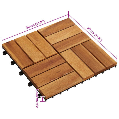 Piastrella per Decking 10 pcs Marrone 30 x 30 cm | homemem39
