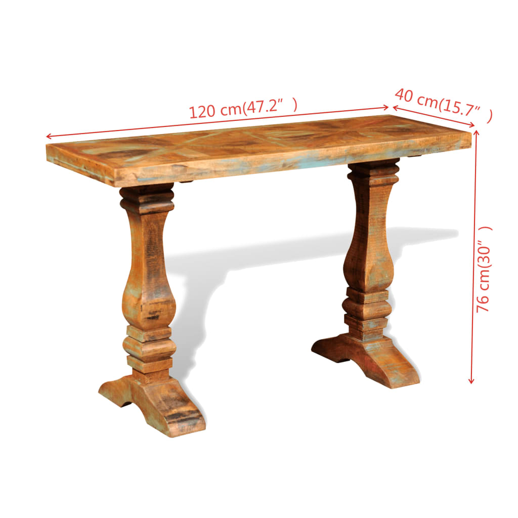 Tavolo Consolle in Legno Massello Recuperato | homemem39