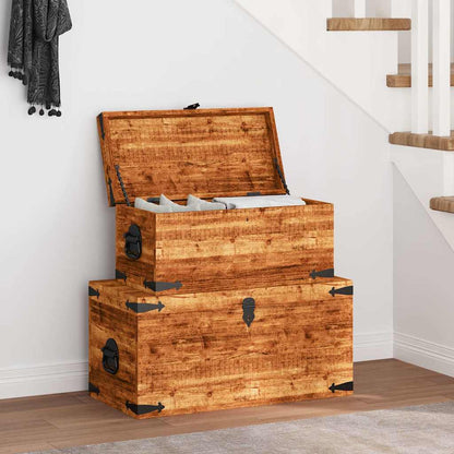 Casse di Stoccaggio 2 pz in Legno Ruvido di Mango | homemem39
