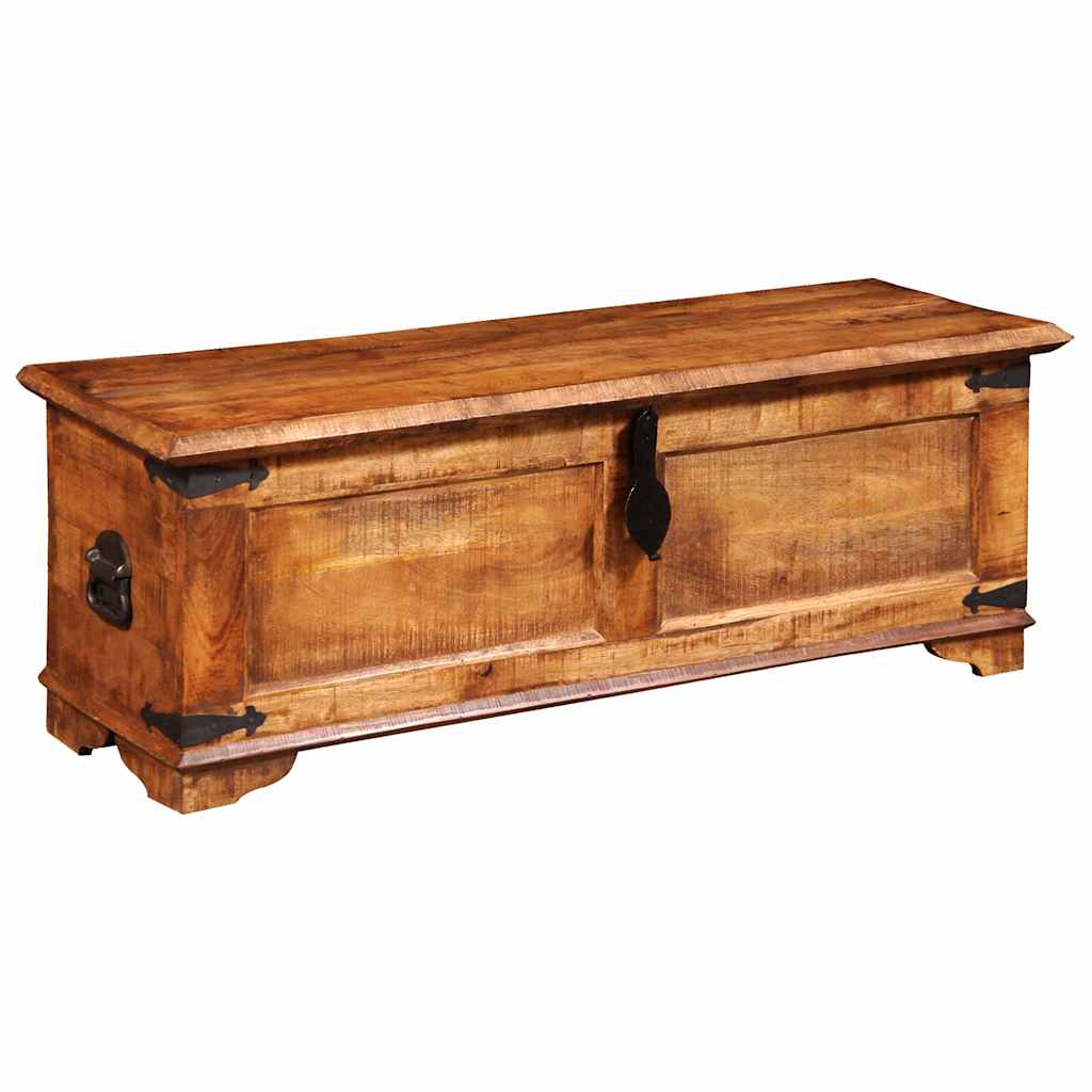 Cassapanca di Stoccaggio in Legno Ruvido di Mango