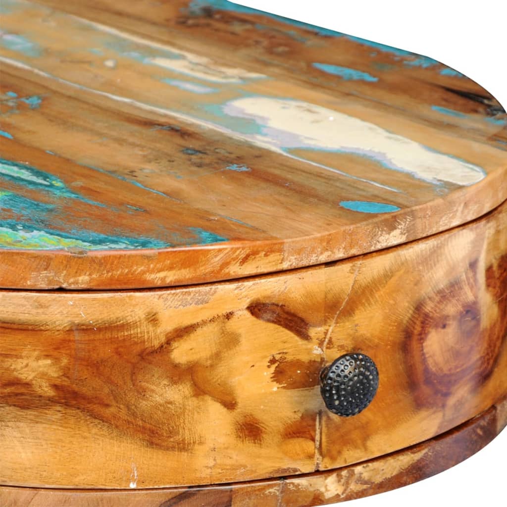 Scrivania in Legno Massello di Recupero con Gambe in Ferro - homemem39