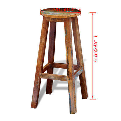 Bar Stool in Solid Reclaimed Wood