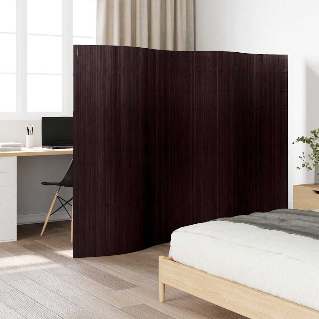 Pannello Divisore per la Stanza Bambù Marrone Scuro Larghezza 250 cm Altezza 165 cm | homemem39