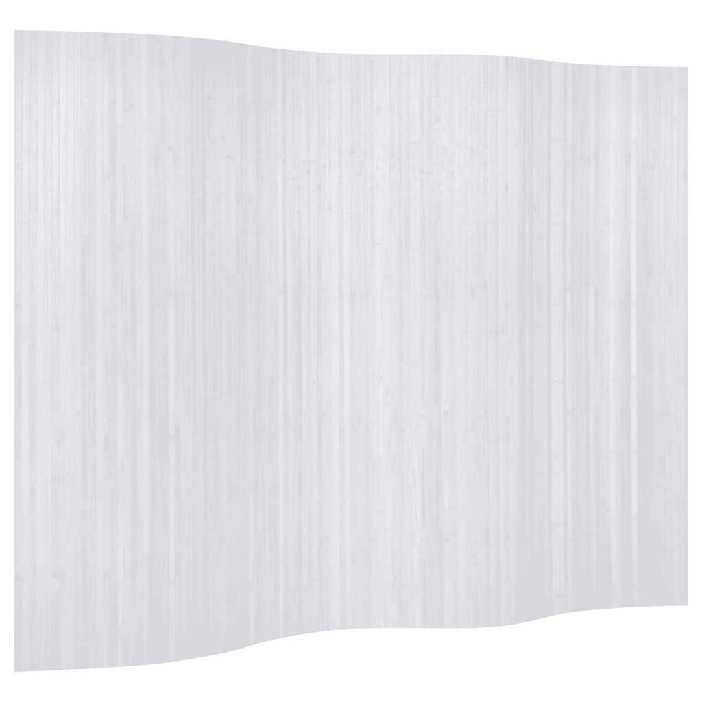 Pannello Divisore per la Stanza in Bambù Bianco 250x165 cm - homemem39