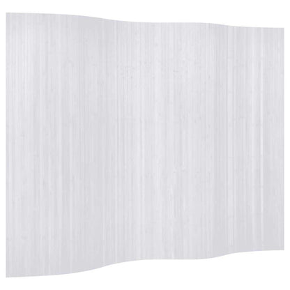 Pannello Divisore per la Stanza in Bambù Bianco 250x165 cm - homemem39