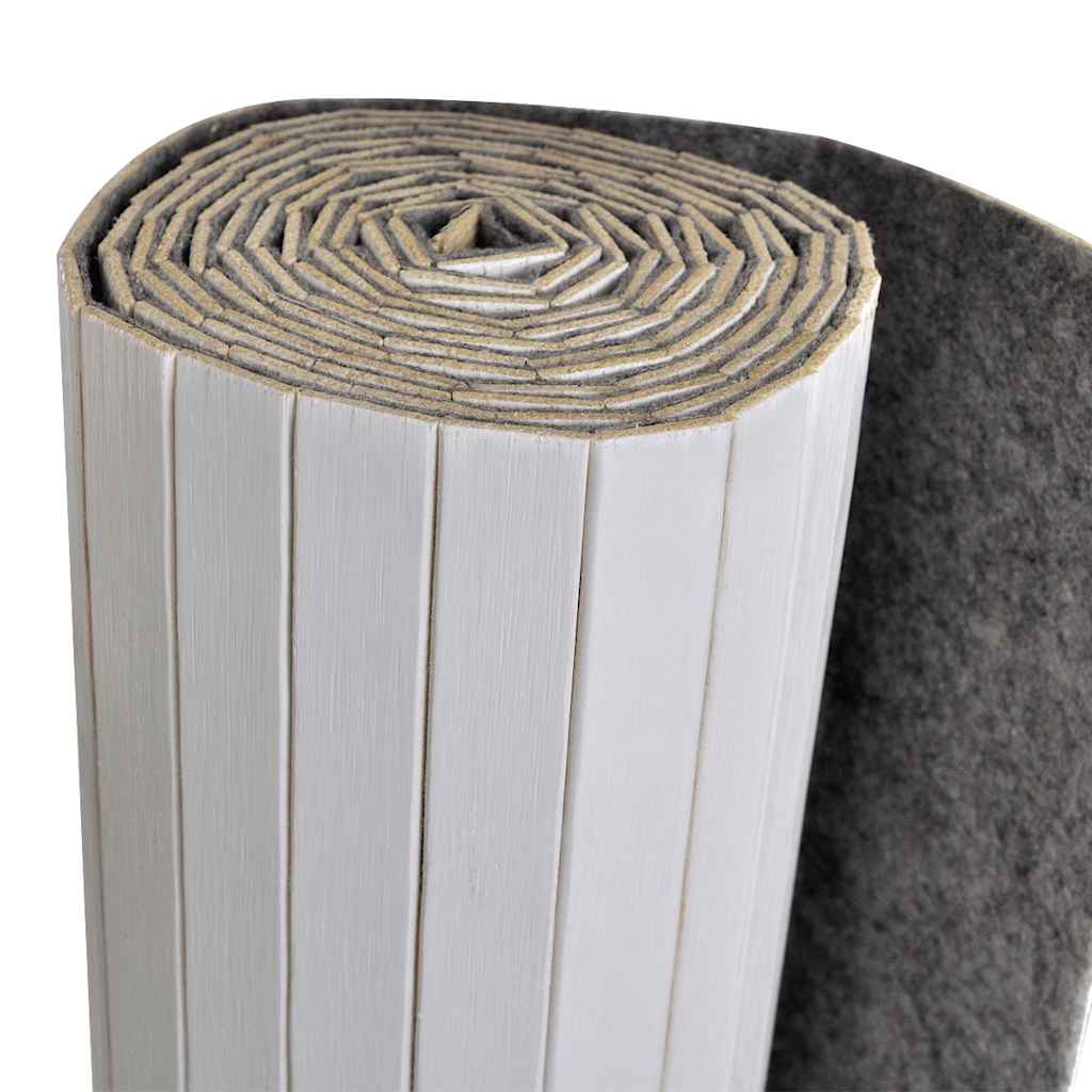 Pannello Divisore per la Stanza in Bambù Bianco Larghezza 250 cm Altezza 165 cm | homemem39