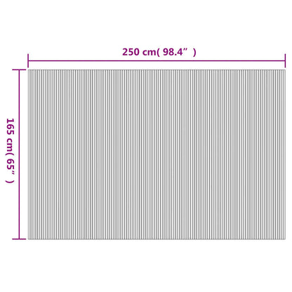 Pannello Divisore per la Stanza in Bambù Bianco Larghezza 250 cm Altezza 165 cm | homemem39