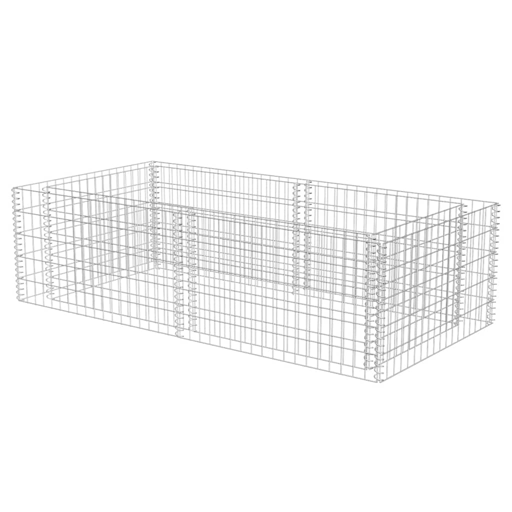 Gabbione Fioriera in Acciaio Zincato 180x90x50 cm | homemem39