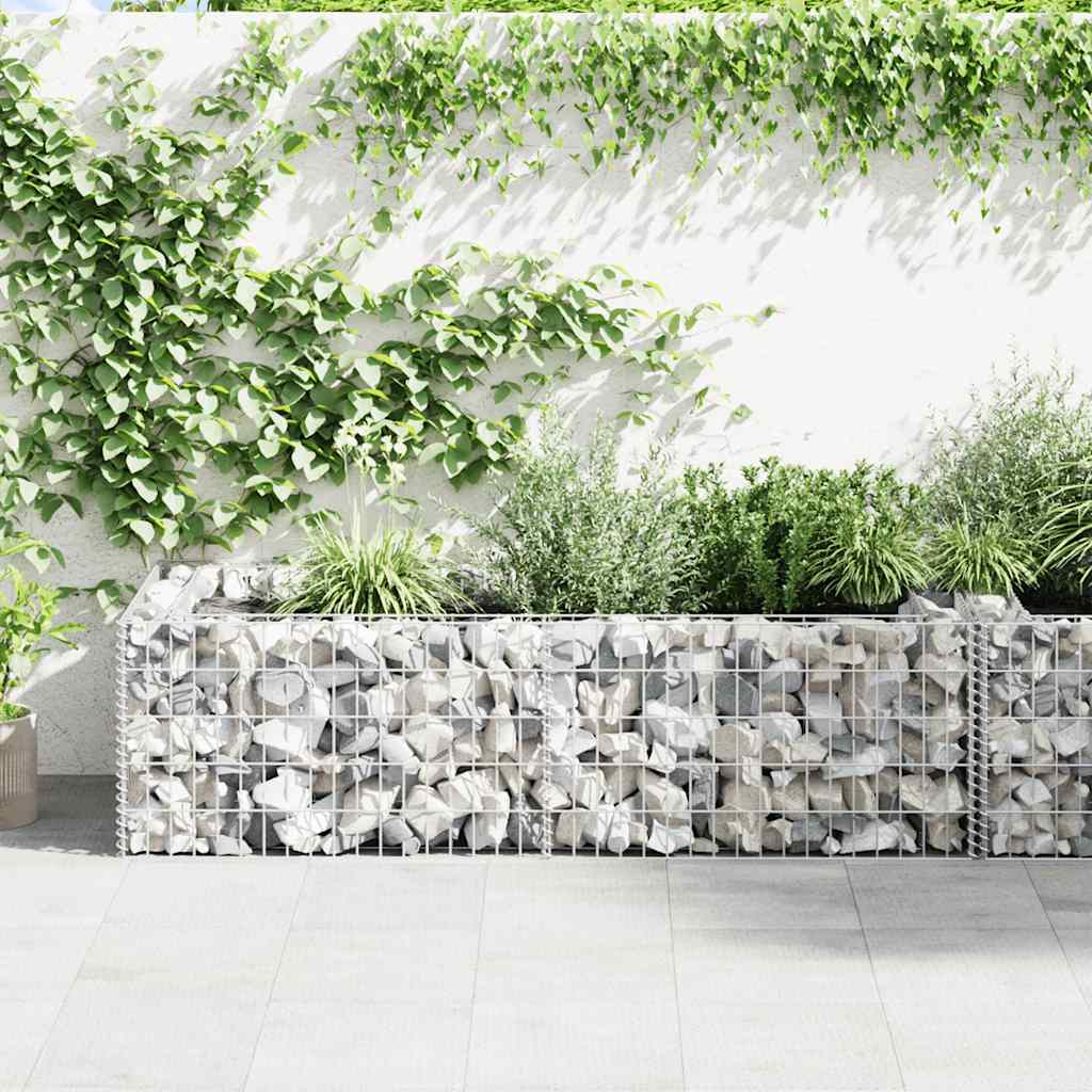 Gabbione Fioriera in Acciaio Zincato 180x90x50 cm | homemem39