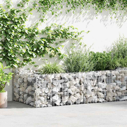 Gabbione Fioriera in Acciaio Zincato 180x90x50 cm | homemem39