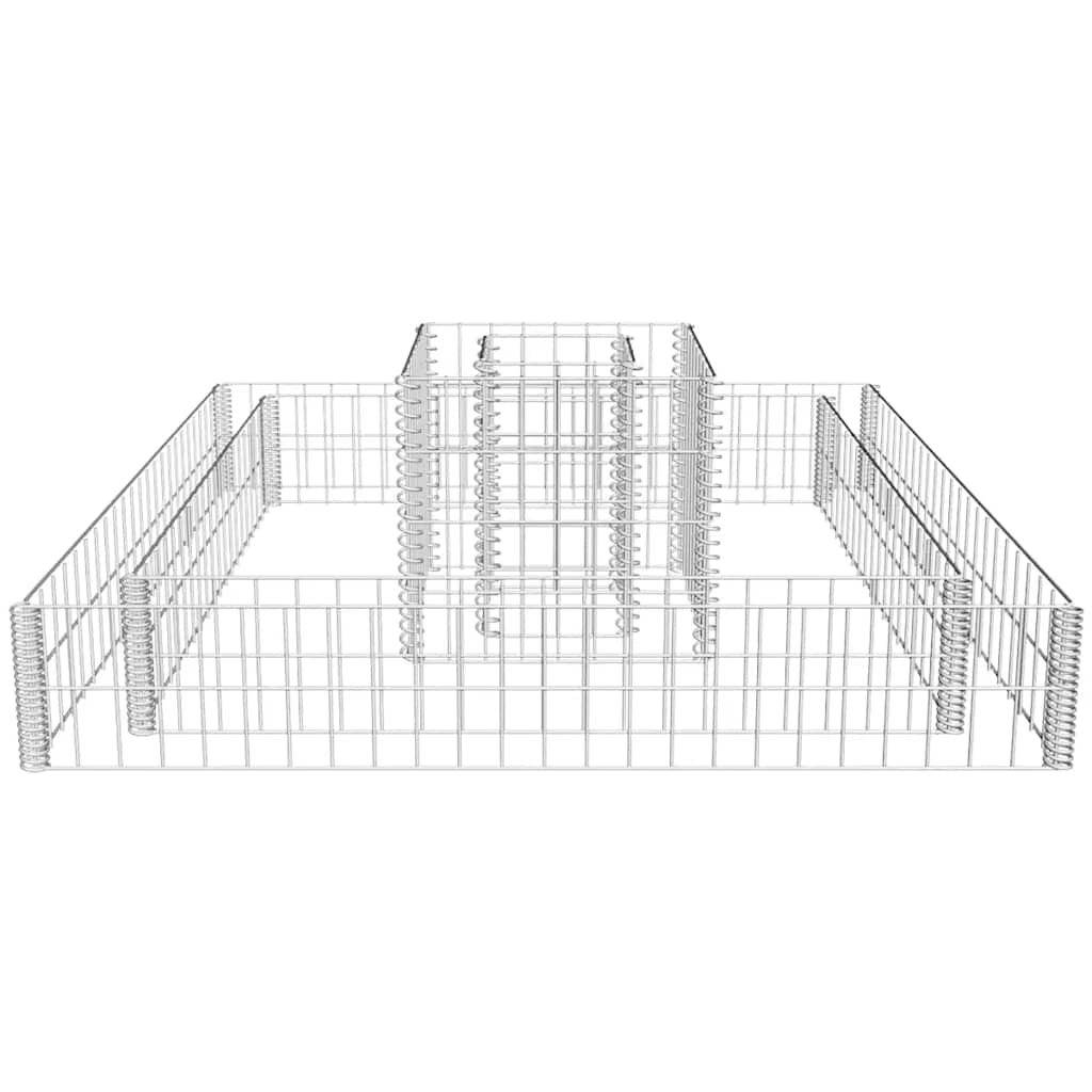 Gabbione Fioriera in Acciaio Zincato 120x120x20 cm | homemem39