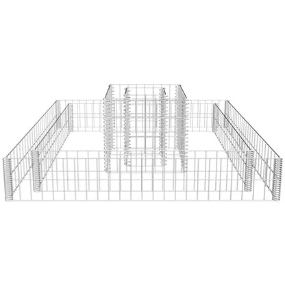 Gabbione Fioriera in Acciaio Zincato 120x120x20 cm | homemem39