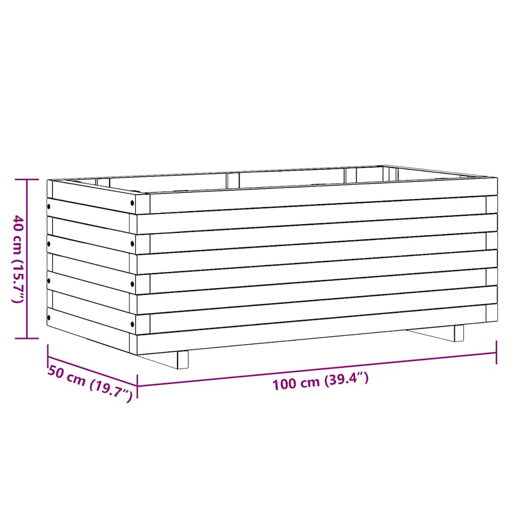 Letto Rialzato 100x50x40 cm in Legno Rettangolare | homemem39