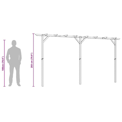 Pergolato da Giardino 410x40x203 cm in Legno | homemem39