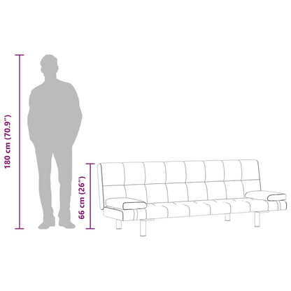 Divano Letto con 2 Cuscini in Similpelle Regolabile Nero - homemem39