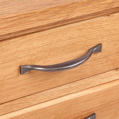 Comodino con 3 Cassetti 40x30x54 cm in Legno Massello di Rovere