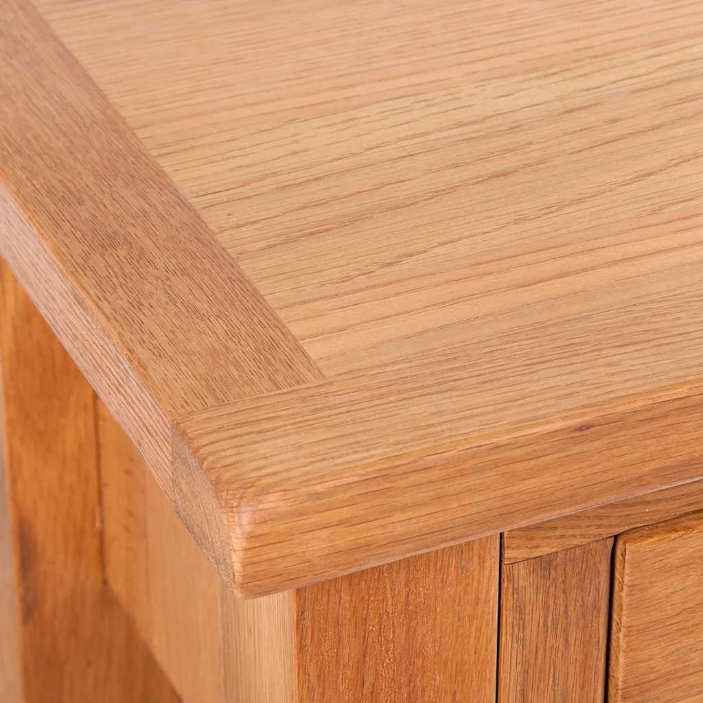 Tavolo Consolle con 2 Cassetti 83x30x73cm in Massello di Rovere