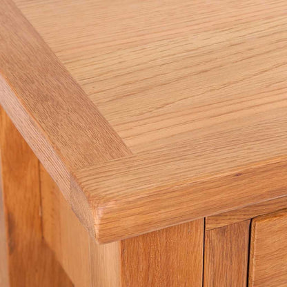 Tavolo Consolle con 2 Cassetti 83x30x73cm in Massello di Rovere