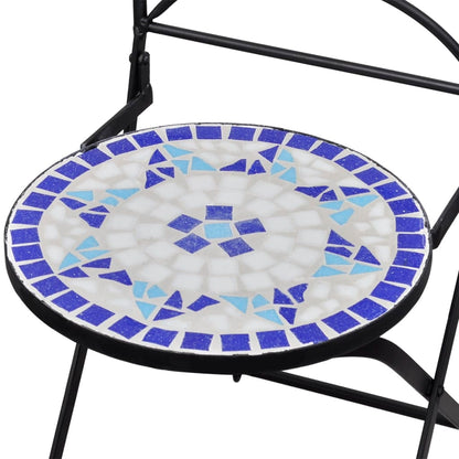 Set da Bistrot 3 pz in Piastrelle di Ceramica Blu e Bianco - homemem39