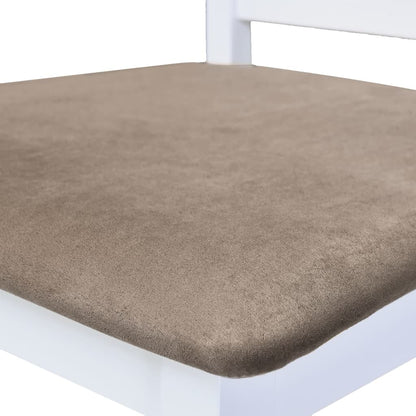 Sgabelli da Bar 2 pz Bianchi in Tessuto - homemem39