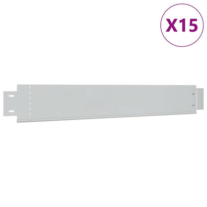 Set 15 pz Bordo prato flessibile in acciaio galvanizzato 100 x 14 cm | homemem39