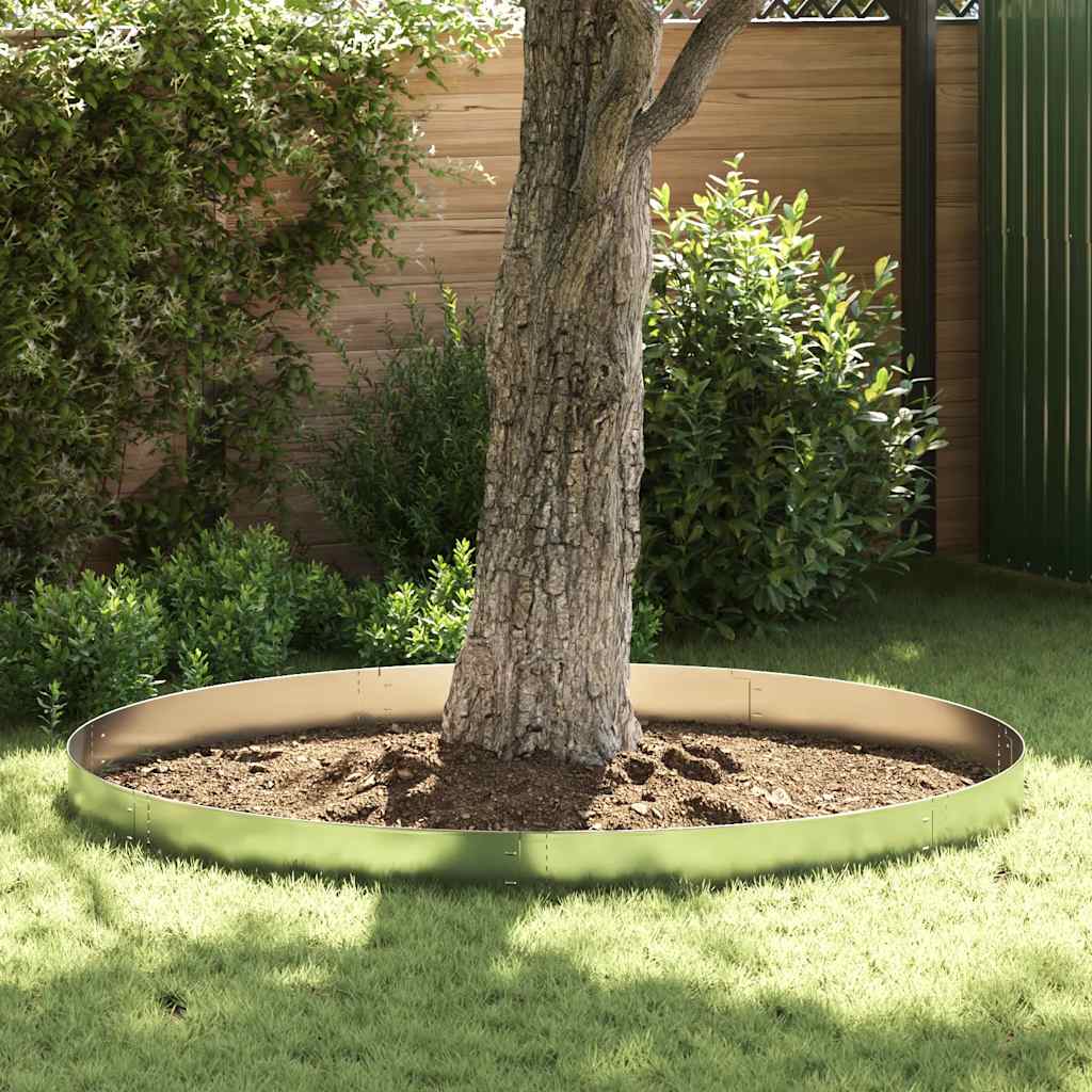 Set 15 pz Bordo prato flessibile in acciaio galvanizzato 100 x 14 cm | homemem39