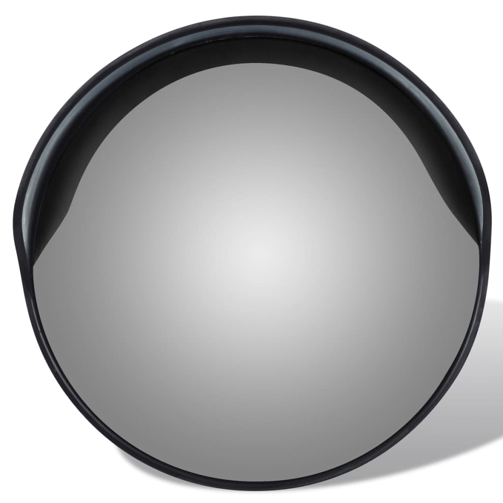 Specchio Traffico Convesso Nero Plastica PC per Esterni 30 cm | homemem39