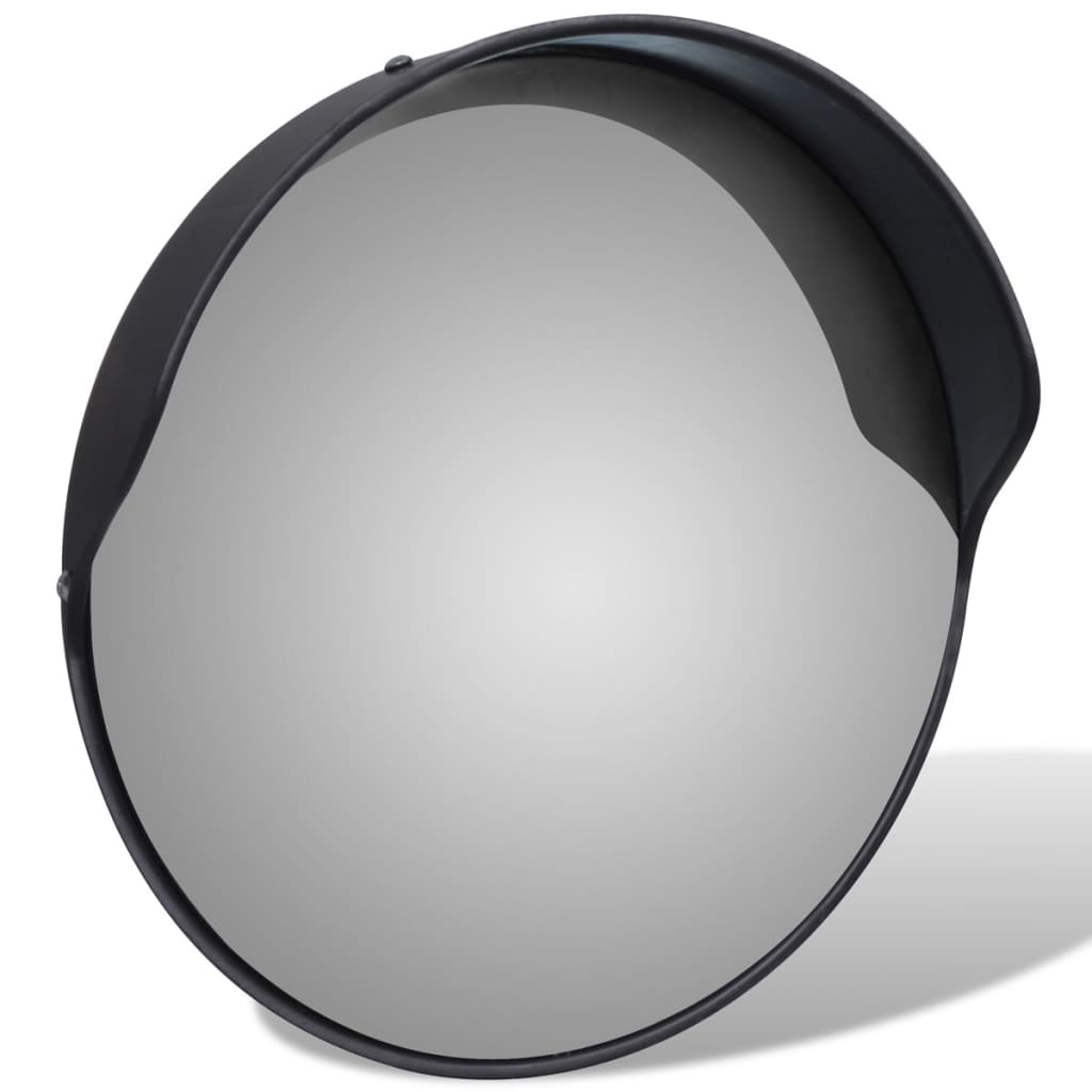 Specchio Traffico Convesso Nero Plastica PC per Esterni 30 cm | homemem39